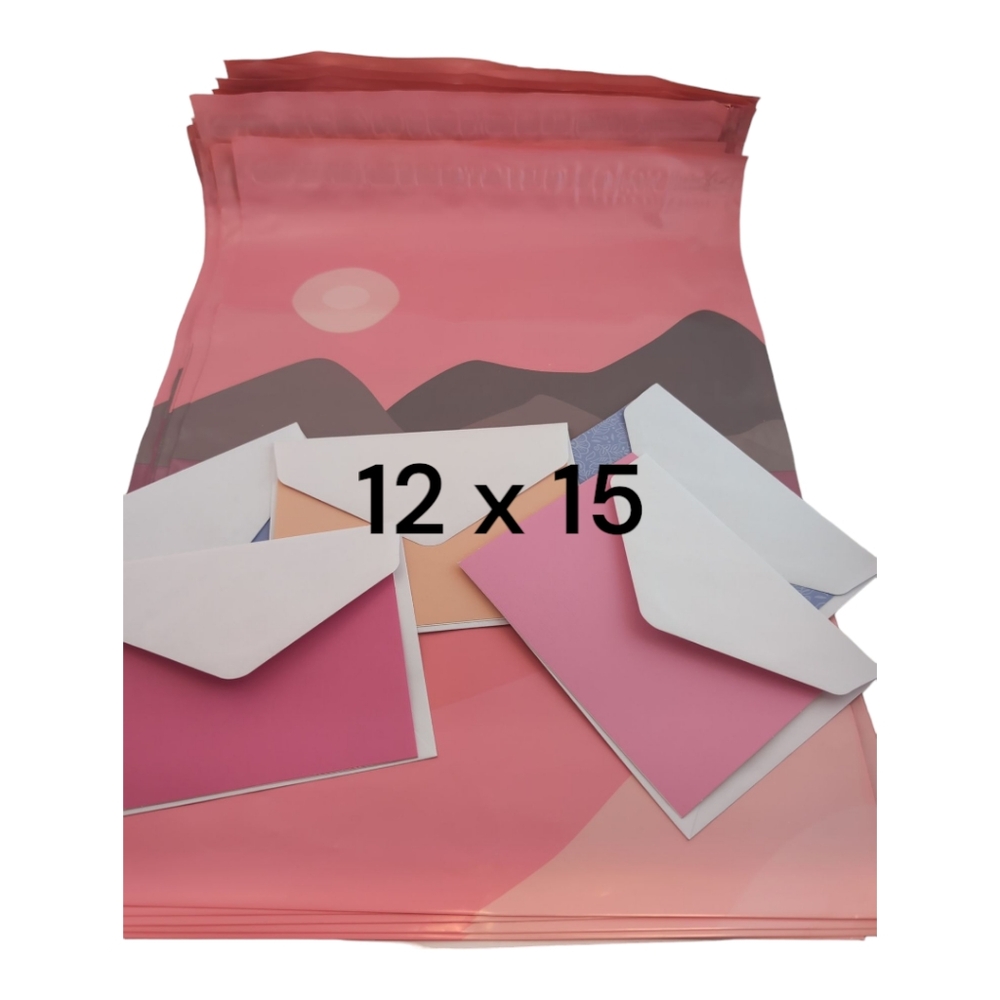 Polymailers Sedona print 12 x 15 including 5 cards and‎ envelopes new